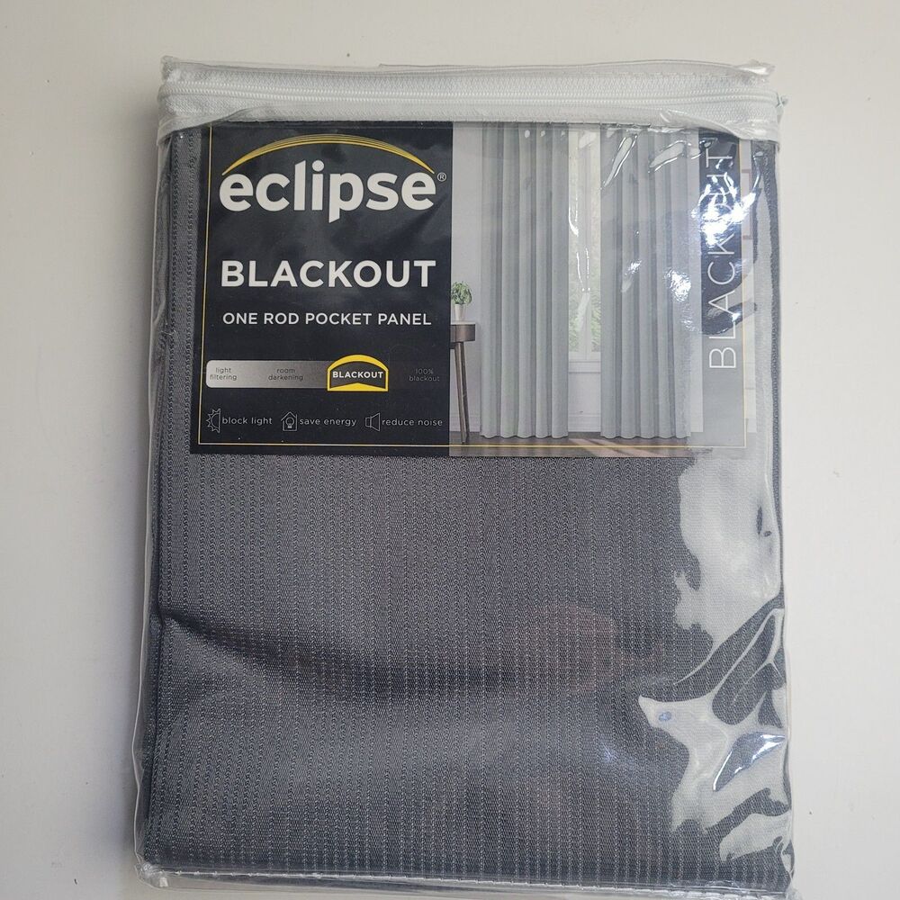 NEW Eclipse Kendall Corinne Grey Blackout Thermal Curtain Panel 42x63in #CT5